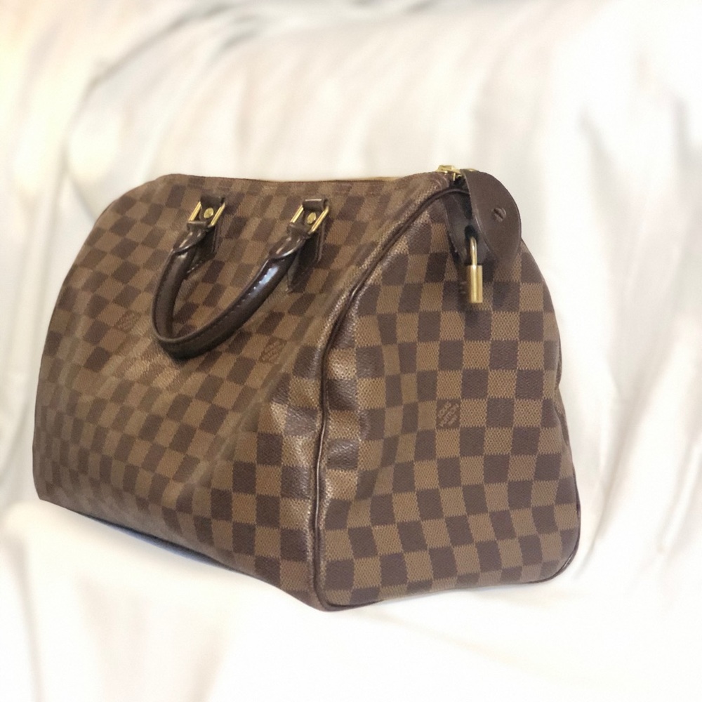 Louis Vuitton Speedy 30 Leather Satchel